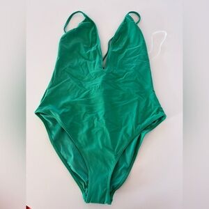 Forever 21 Emerald Green One Piece Swimsuit Size L NWT